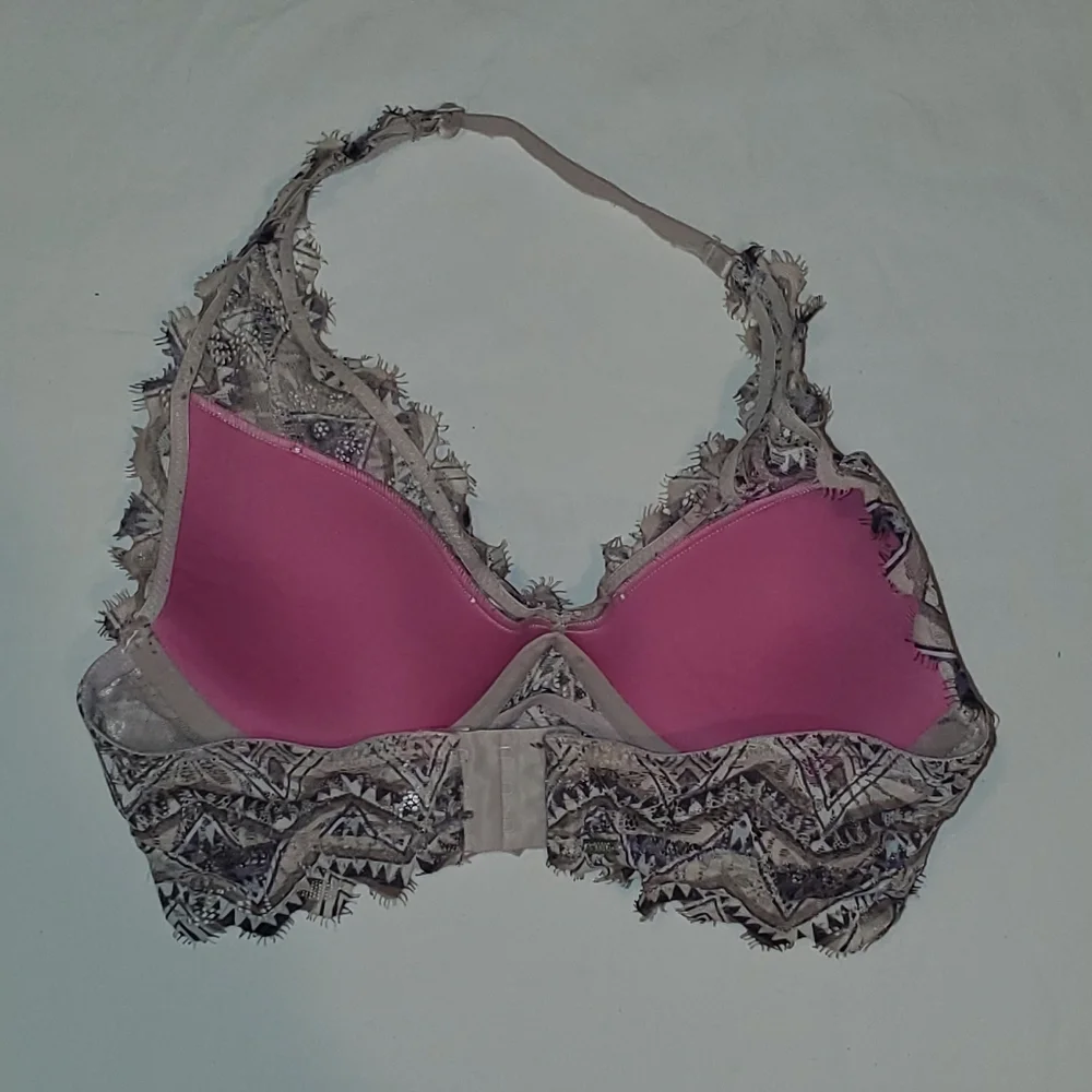 PINK bra. Lace. Pink. Halter